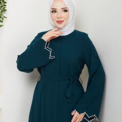 Gizli Fermuarlı Biye Detaylı Ferace