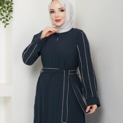 Beli Kuşaklı Biye Detaylı Ferace